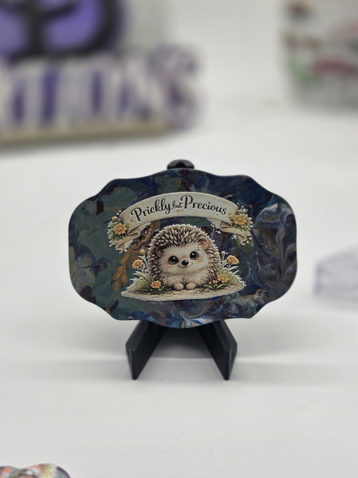 Prickly but Precious hedgehog plaque