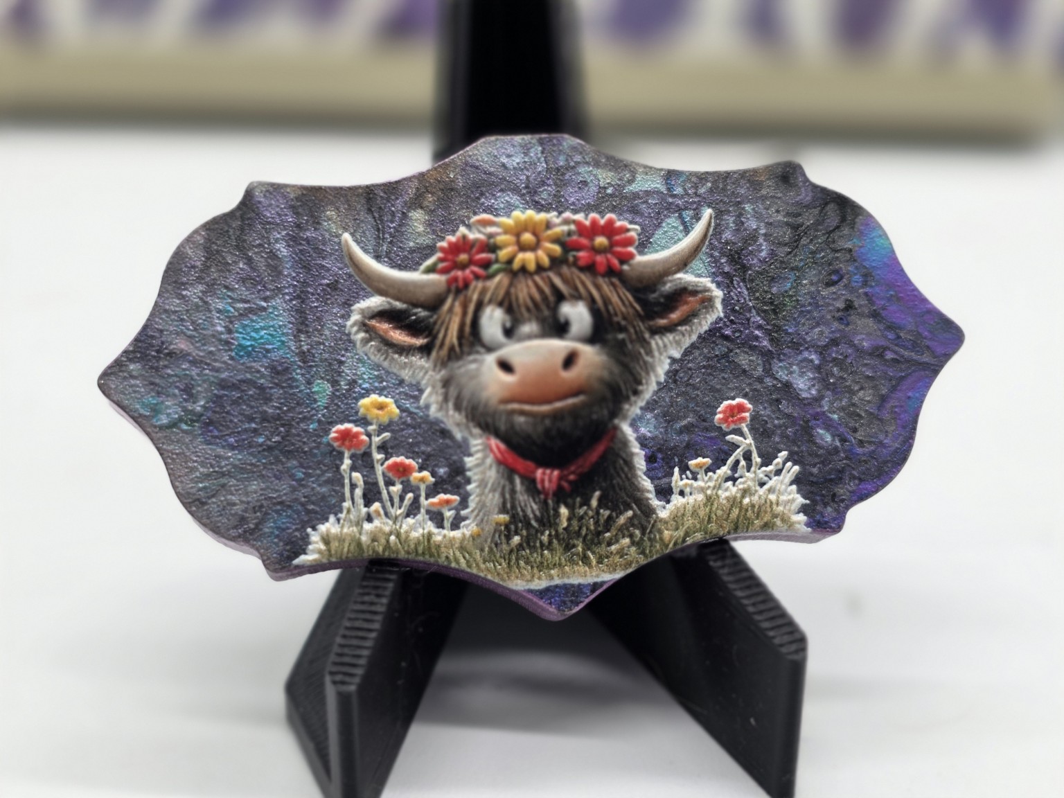 Highland cow decorative plaque